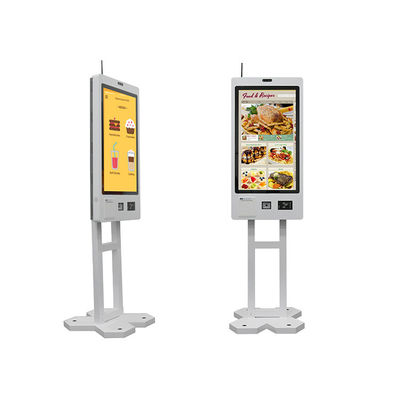 購入 21.5 23.8 27 32 Inch Touch Screen Self Service QR Code Scanner Ticket Receipt Printer Ordering Payment Kiosk for Restaurant online manufacture