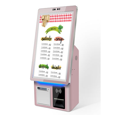 購入 Self Service 21.5 Inch Terminal Kiosk 80mm Printer Barcode Reader POS Bracket Touch Screen Payment Kiosk With Desktop Base online manufacture