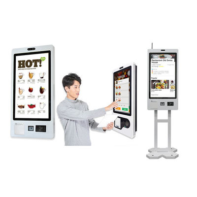 購入 自己チェックアウト ファーストフード 自営業 注文キオスク 27インチタッチスクリーン online manufacture