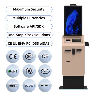 買う セルフサービス チェックアウト 支払い キオスク 通貨交換 現金 コイン リサイクル 容量タッチスクリーン SDK 床立式対応 online manufacture