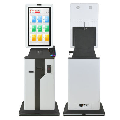 請求書アクセプターが付いている硬貨の現金支払のセルフ サービスのチェックアウト システム キオスク