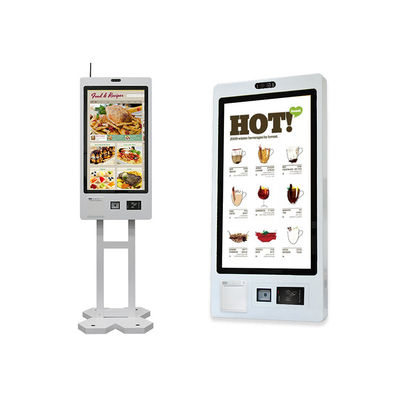 32インチ 決済 QR スキャナー プリント タッチスクリーン モニター 自己サービス キオスク タッチスクリーン 食品注文機