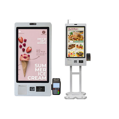 マクドナルドのレストラン 32 インチ Lcd の縦のタッチ画面のキオスクのタッチ画面のサーマル プリンター