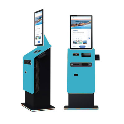 自営業キオスク タッチスクリーン フロア スタンディング カードリーダー 現金 コイン 通貨 交換 支払い キオスク マシン