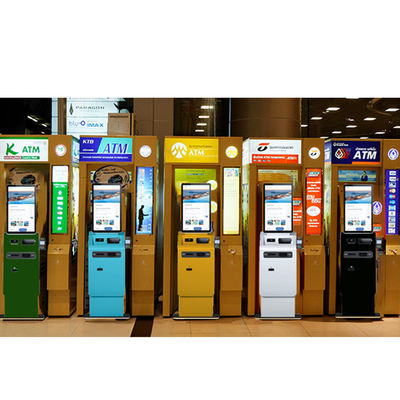 ロッテのチケット販売機 バス停 現金リサイクル機 通貨交換機