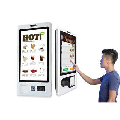 チケット印刷とオプションQRコードのための容量タッチ10ポイントセルフサービスキオスク
