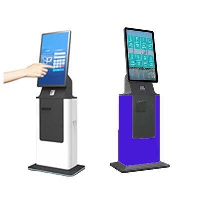 カスタムロゴと容量タッチスクリーンで垂直インストールチェックインキオスク