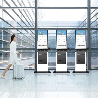 27' Self ホテル エアポート チェックイン プリンタ キオスク 現金入金とATM機能